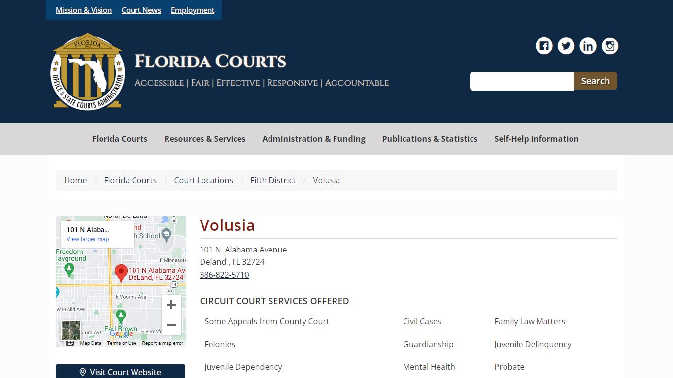 Volusia - Florida Courts